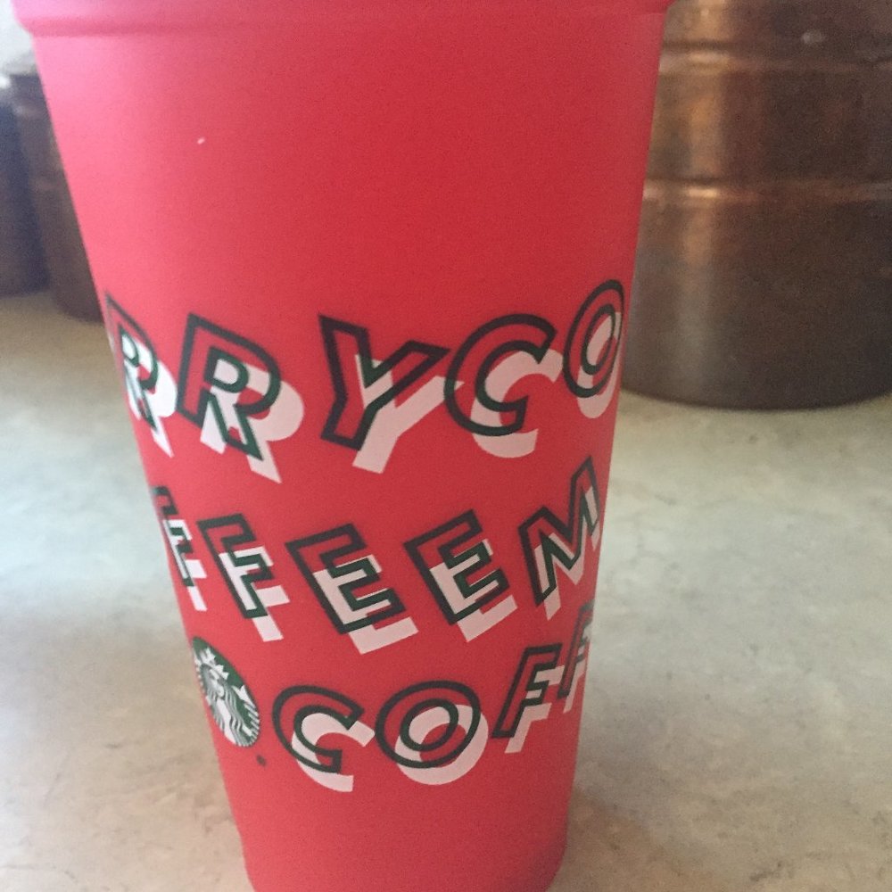 Merry Coffee Plastic Travel Cup - Picture 2 of 3